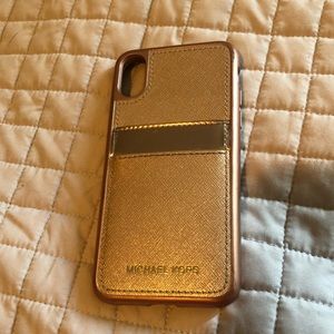 iPhone X Michael Kors Rose Gold Wallet Phone Case